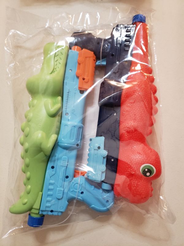 Photo 2 of 2 Pack Dinosaur & Crocodile Water Blaster Soaker Gun for Kids?650CC Long Range Shoot Water Guns for Age 3 - 16 Year Old Boys Girls Adult Swimming Pool Beach Outdoor Water Fighting Play Toys. LOT OF 3 2-PACKS, 4 TOTAL.
