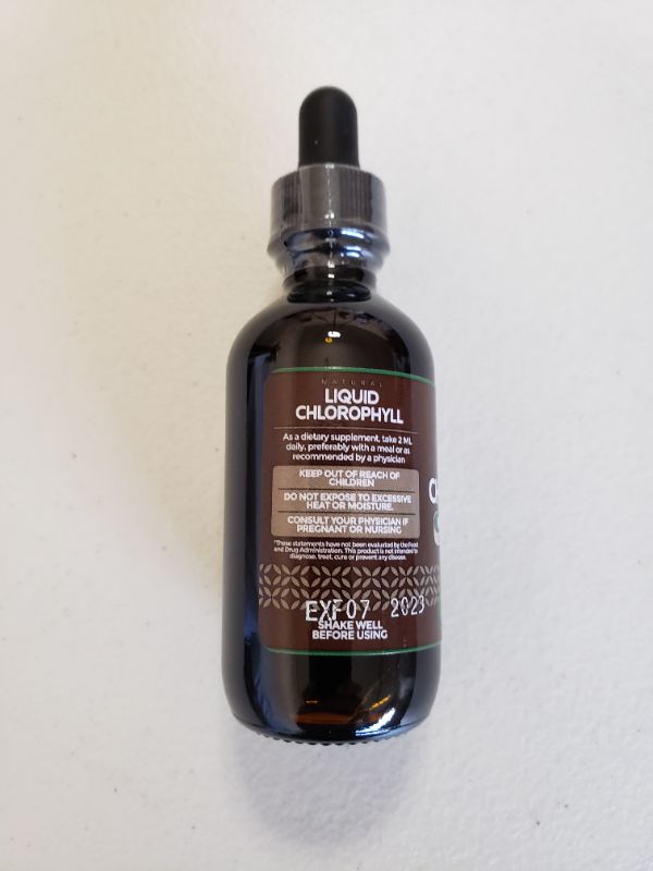 Photo 2 of Chlorophyll Liquid Drops - Energy Booster, Digestion and Immune System Support, Natural Internal Deodorant & Detox - Fast-Absorbing Liquid Chlorophyll - Vegan & Non-GMO - 2 fl oz - Made in USA. LOT OF 2 BOTTLES.
