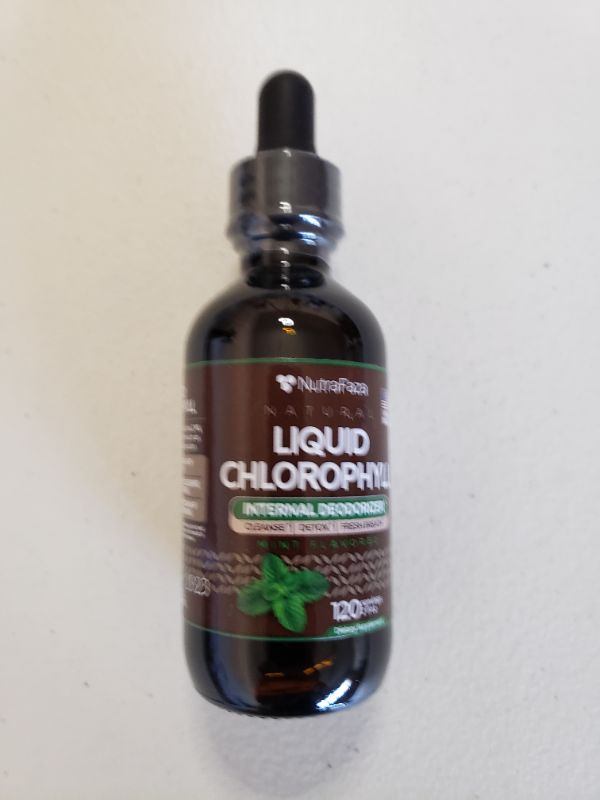 Photo 1 of Chlorophyll Liquid Drops - Energy Booster, Digestion and Immune System Support, Natural Internal Deodorant & Detox - Fast-Absorbing Liquid Chlorophyll - Vegan & Non-GMO - 2 fl oz - Made in USA. LOT OF 2 BOTTLES.
