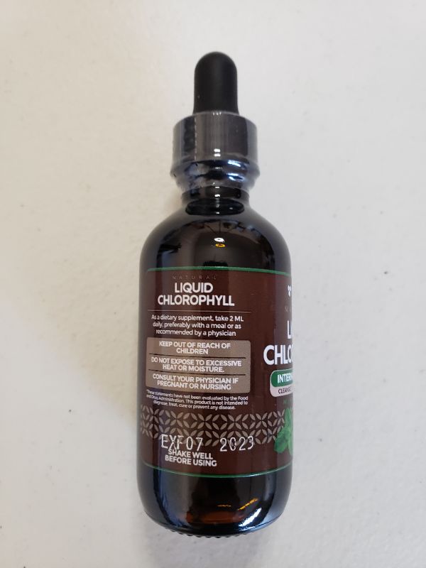 Photo 2 of Chlorophyll Liquid Drops - Energy Booster, Digestion and Immune System Support, Natural Internal Deodorant & Detox - Fast-Absorbing Liquid Chlorophyll - Vegan & Non-GMO - 2 fl oz - Made in USA. LOT OF 3 BOTTLES.
