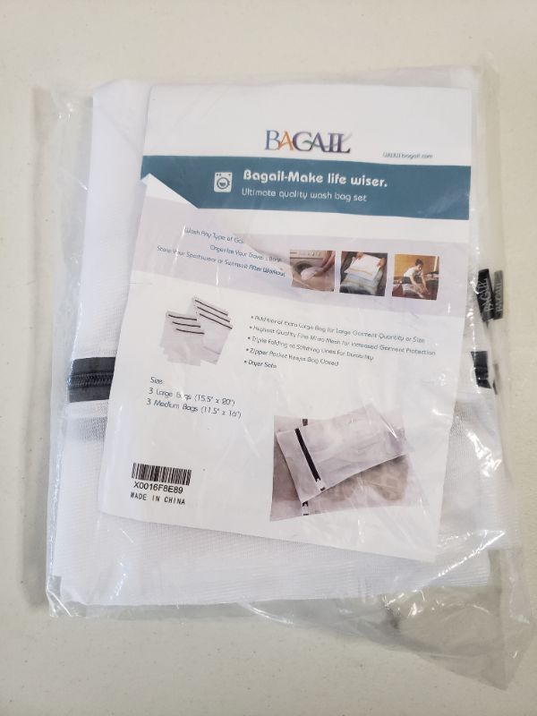 Photo 1 of BAGAIL 6 Pack of Storage Bags, White. 