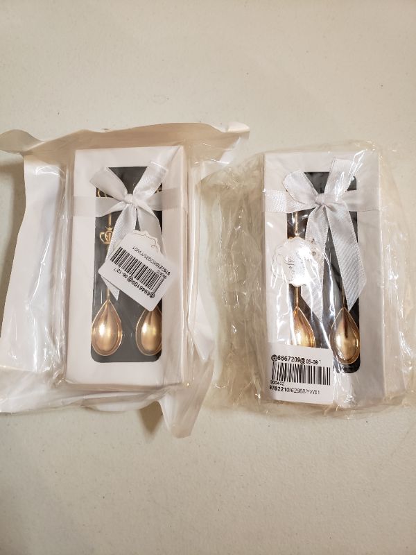 Photo 1 of ABOOFAN 8PCS Stainless Steel Golden Coffee Cake Spoon Crown Cake Spoons Small Teaspoon for Ice-Cream, Soup, Salt, Sugar, Tea Stirring
