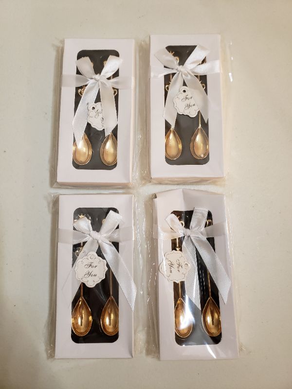 Photo 1 of ABOOFAN 8PCS Stainless Steel Golden Coffee Cake Spoon Crown Cake Spoons Small Teaspoon for Ice-Cream, Soup, Salt, Sugar, Tea Stirring
