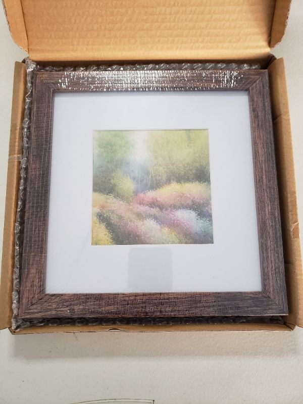 Photo 1 of 8x8 Picture Frame, Woodgrain, 5x5 with Mat.