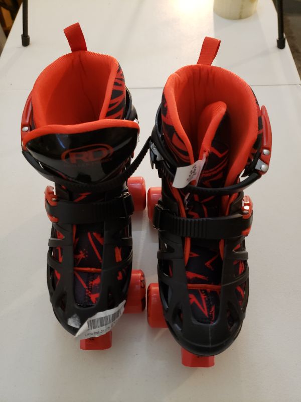 Photo 1 of Children's Roller Skates, Shoe Size 3-6. Red/Black.