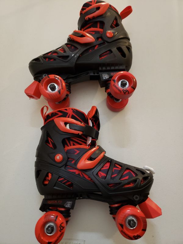 Photo 2 of Children's Roller Skates, Shoe Size 3-6. Red/Black.