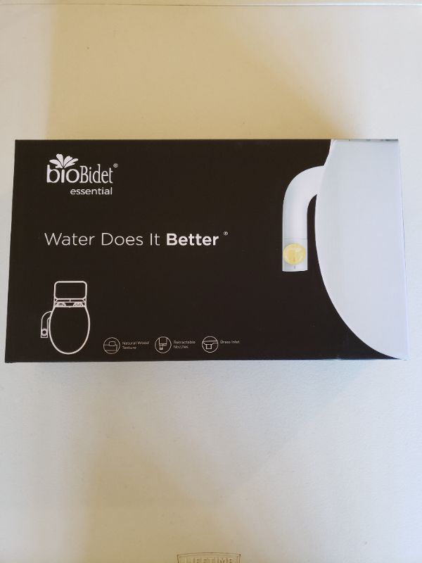 Photo 1 of Bio Bidet Essential Simple Bidet Toilet Attachment in White with Dual Nozzle, Fresh Water Spray, Non Electric, Easy to Install, Brass Inlet and Internal Valve
