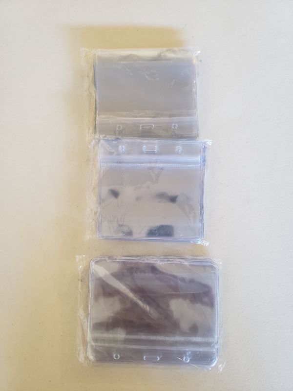 Photo 4 of Lot of 3 Packs of Clear Plastic Card Protectors.