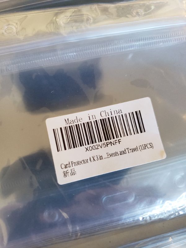 Photo 1 of Lot of 3 Packs of Clear Plastic Card Protectors.
