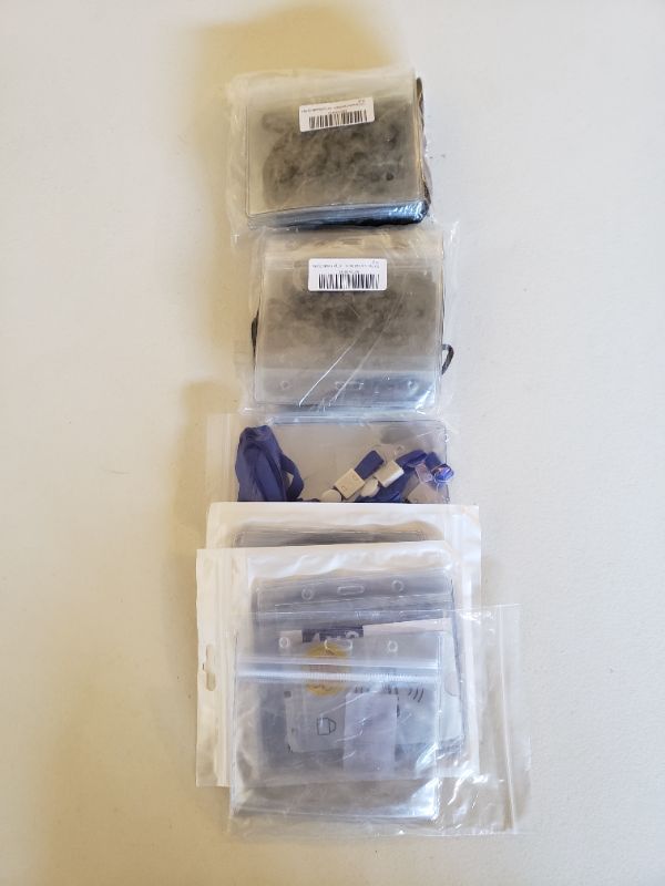 Photo 1 of Lot of 3 Packs of Clear Plastic Card Protectors.