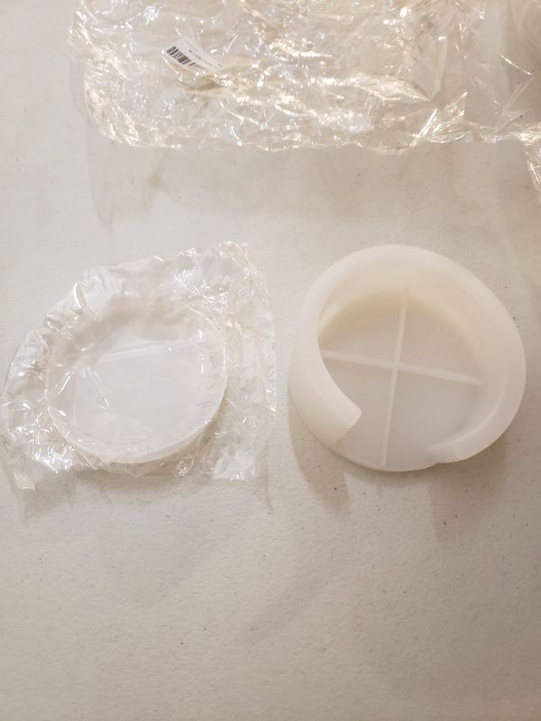 Photo 2 of 2 Piece Coaster Soap Dish Set, Clear Rubber. Lot of 3.