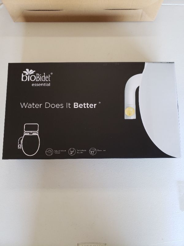 Photo 1 of Bio Bidet Essential Simple Bidet Toilet Attachment in White with Dual Nozzle, Fresh Water Spray, Non Electric, Easy to Install, Brass Inlet and Internal Valve
