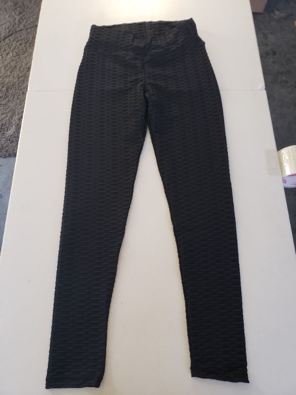 Photo 1 of Blivener Butt Lifting Leggings for Women Workout High Waisted Tummy Control Textured Yoga Pants, Black, Size Small.
