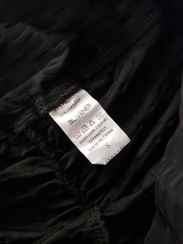 Photo 1 of Blivener Butt Lifting Leggings for Women Workout High Waisted Tummy Control Textured Yoga Pants, Black, Size Small.

