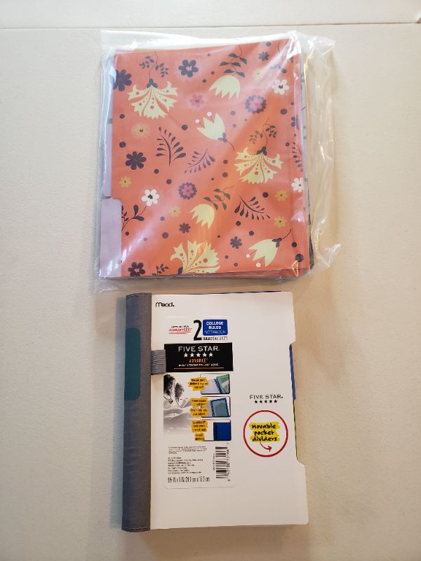 Photo 1 of 15 Pack of File Folders & 2 Subject Notebook.