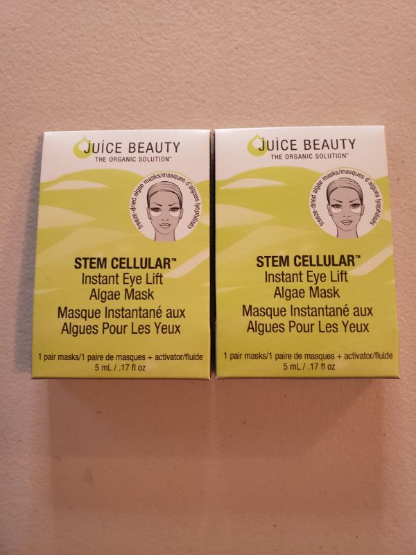 Photo 1 of Juice Beauty Stem Cellular Instant Eye Lift Algae Mask and Anti-Wrinkle Eye Treatment
LOT OF 2.