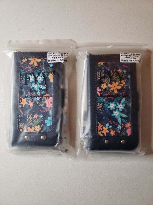 Photo 1 of FYY Apple iPhone 12 6.7" Floral Fashion Case With Kickstand. Lot of 2. 
