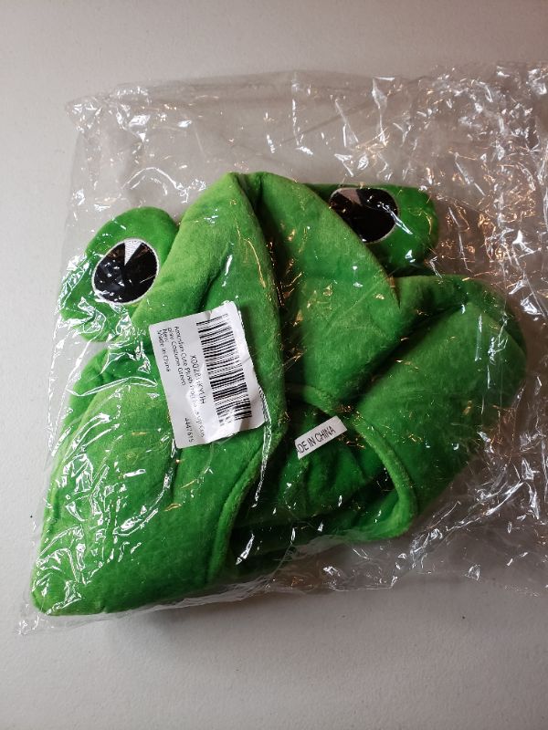 Photo 1 of Cute Plush Green Frog Hat for Cosplay. One Size.