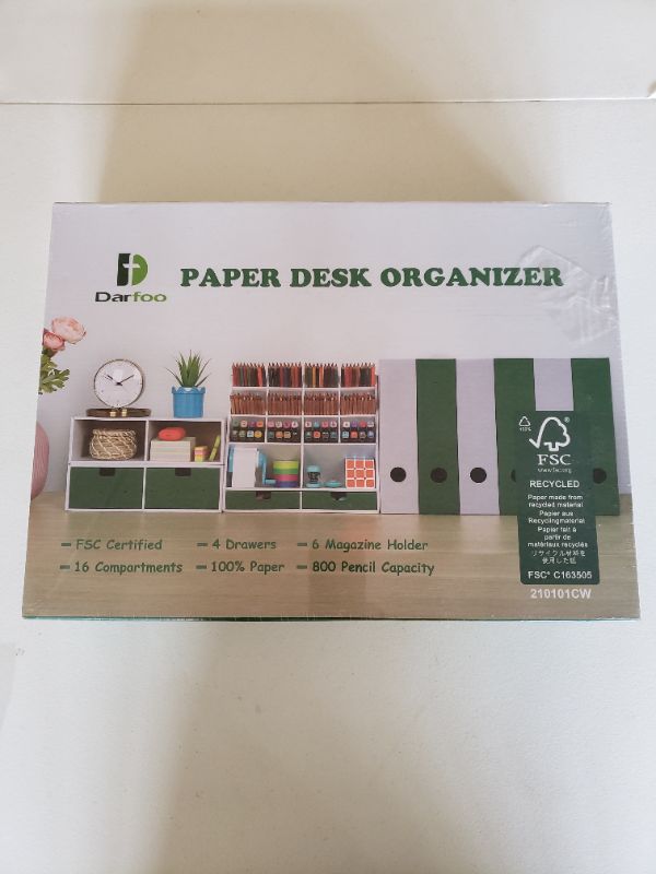 Photo 1 of DARFOO Paper Desk Organizer Model:210101CW