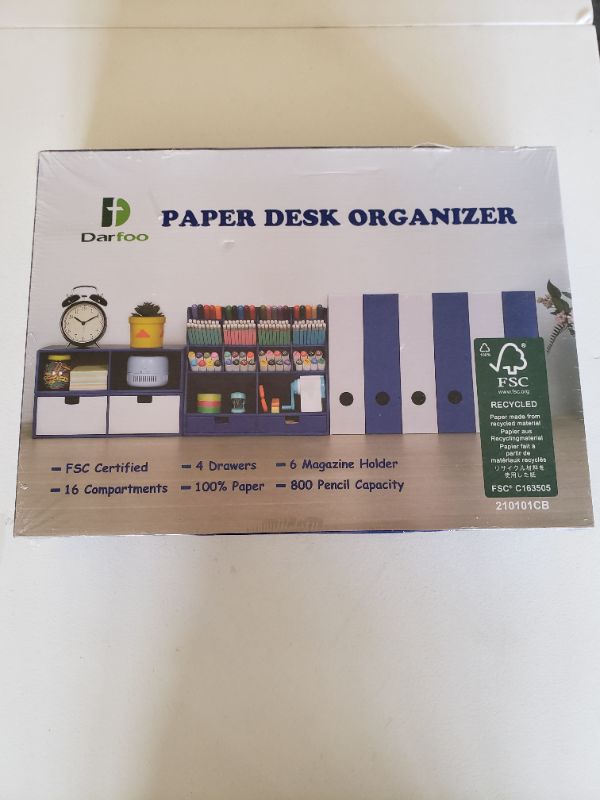 Photo 1 of DARFOO Paper Desk Organizer Model:210101CB.