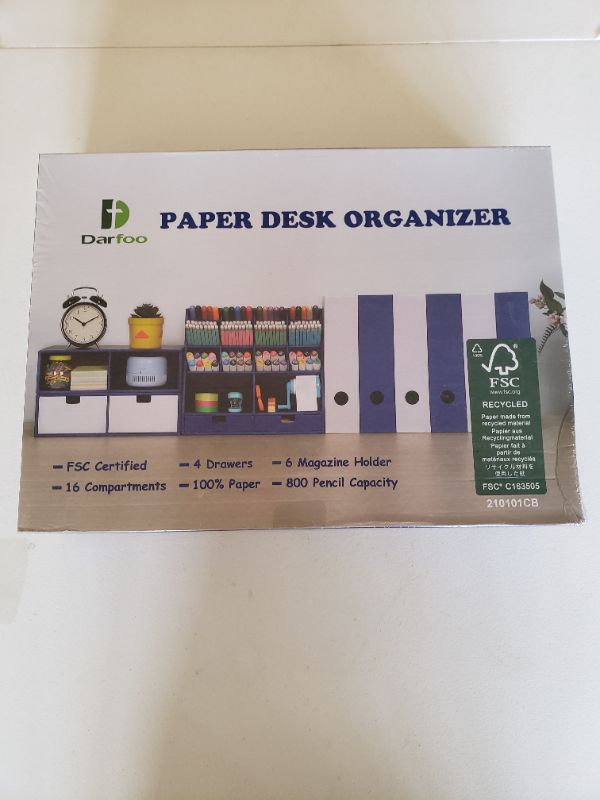 Photo 1 of DARFOO Paper Desk Organizer Model:210101CB.