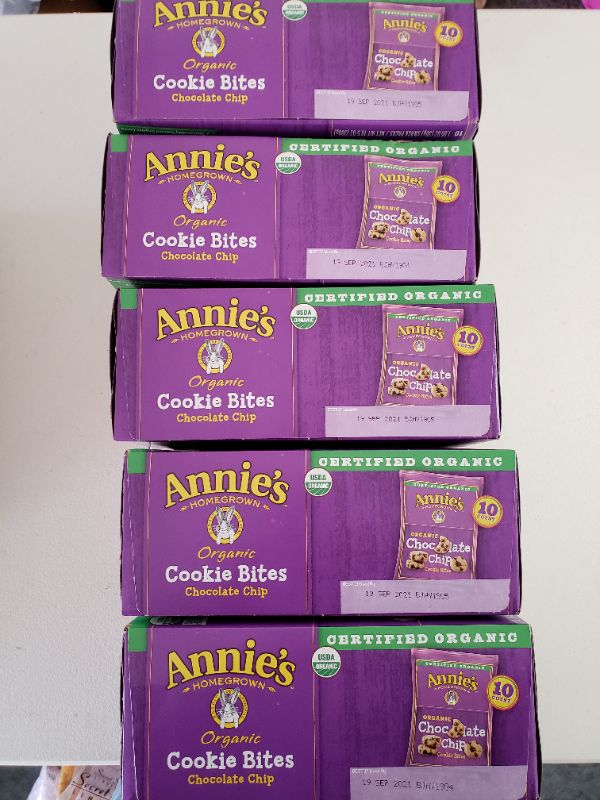 Photo 3 of Back to Nature Crackers, Non-GMO Crispy Wheat, 8 Ounce, 11 Boxes Total and ANNIE'S Homegrown Organic Cookie Bites, 10 Pack, 5 Boxes Total and CAFE DU MONDE 15oz. Can Of Coffee. Best By Dates SEP 2021. 
