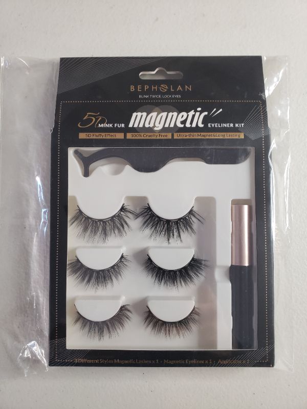 Photo 1 of BEPHOLAN 5D Magnetic Eye Lashes With Eye Liner Kit.