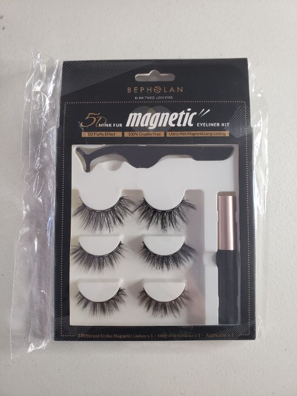 Photo 1 of BEPHOLAN 5D Magnetic Eye Lashes With Eye Liner Kit.