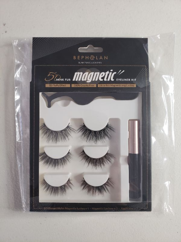 Photo 1 of BEPHOLAN 5D Magnetic Eye Lashes With Eye Liner Kit.