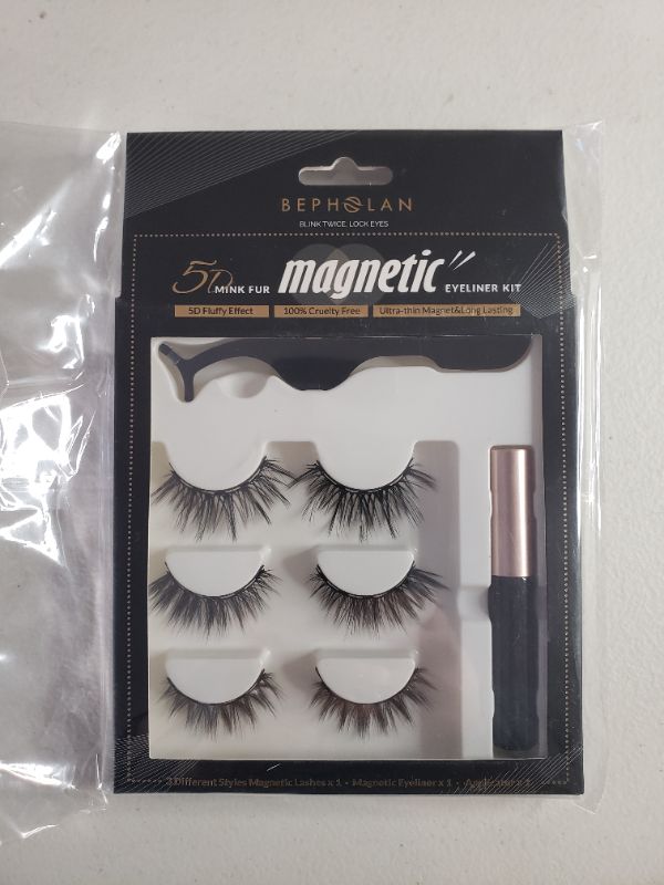 Photo 1 of BEPHOLAN 5D Magnetic Eye Lashes With Eye Liner Kit.