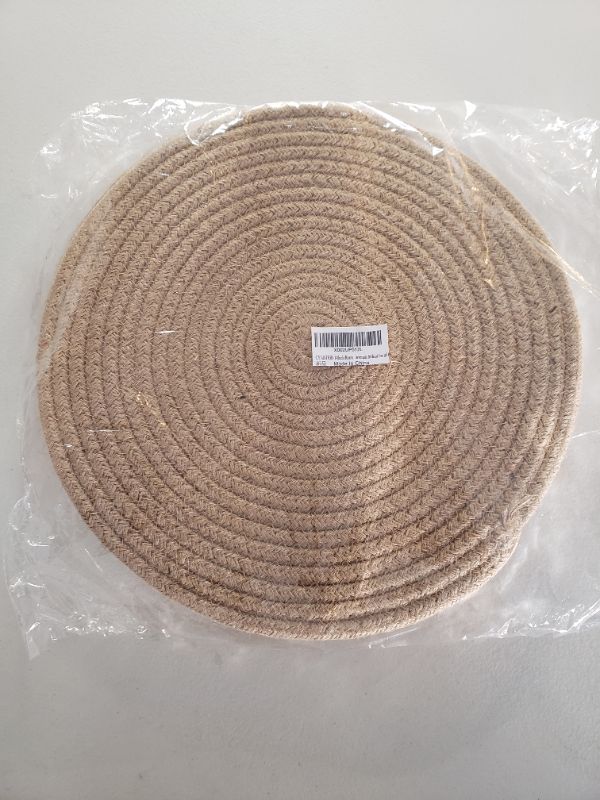 Photo 1 of 14 Inch Round Woven Placemats, Set of 4.