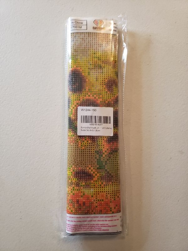 Photo 1 of 5D Diamond Painting Kit, Sunflowers 11.8x11 Inches.