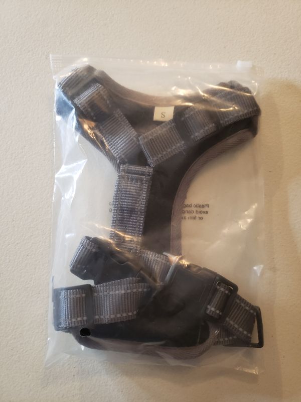 Photo 1 of Dog Vest Harness, Orange/Grey, Size Small.