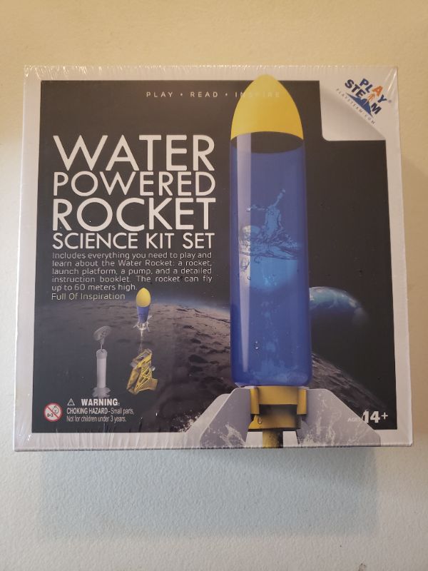 Photo 1 of PLAYSTEAM Outdoor Water Powered Rocket Physics Learning Set-with Rocket Tail, Body and Pump DIY Rocket Science Experiment Kit- Space STEM Outdoor Toys Gift for Kids,Teens, Boys & Girls
