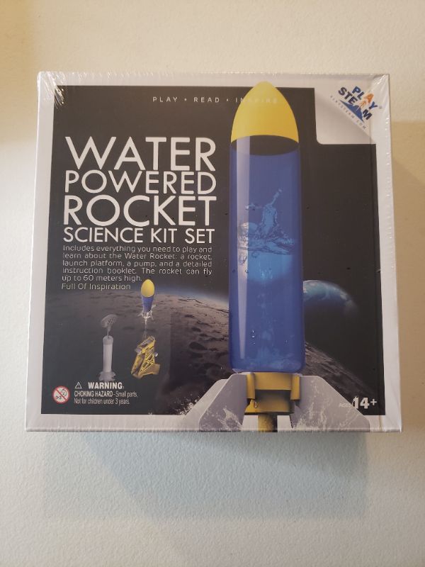 Photo 1 of PLAYSTEAM Outdoor Water Powered Rocket Physics Learning Set-with Rocket Tail, Body and Pump DIY Rocket Science Experiment Kit- Space STEM Outdoor Toys Gift for Kids,Teens, Boys & Girls
