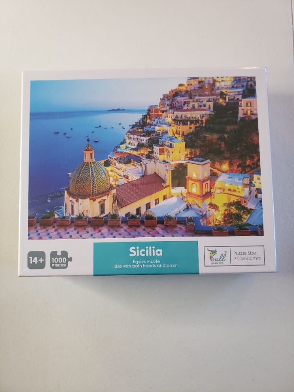 Photo 1 of SICILIA 1000 Piece Jigsaw Puzzle. Ages 14+