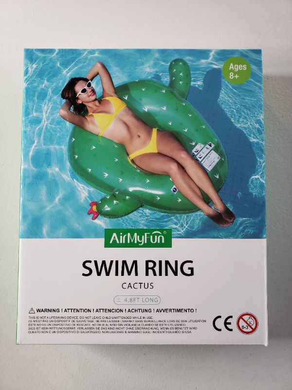 Photo 1 of Cactus Swim Ring, 4.8 Ft. Green. Ages 8+.