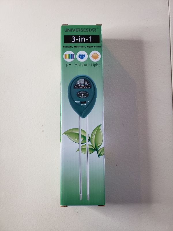 Photo 1 of 3 In 1 Soil pH/Moisture/Light Tester Tool Kit For Plant Care.