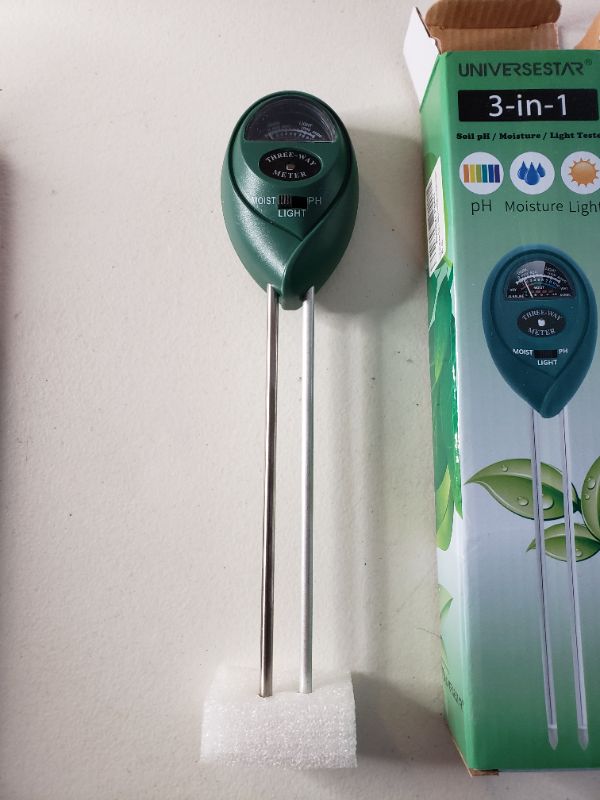 Photo 3 of 3 In 1 Soil pH/Moisture/Light Tester Tool Kit For Plant Care.