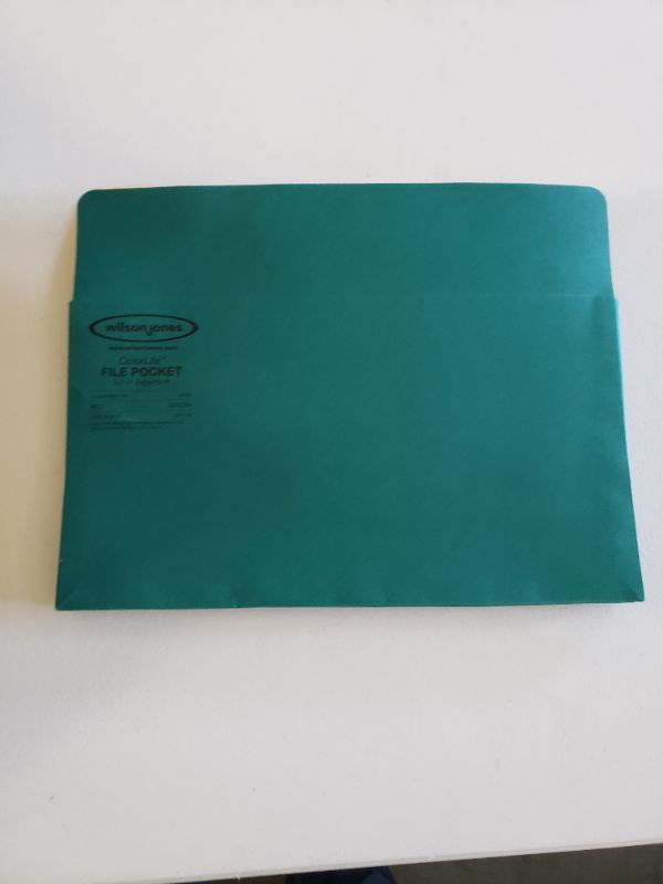 Photo 3 of Wilson Jones Colorlife Recycled (50%) Expanding File Pockets, Letter Size, 5-1/4" Expansion, Green, 10/box, WCC66G
