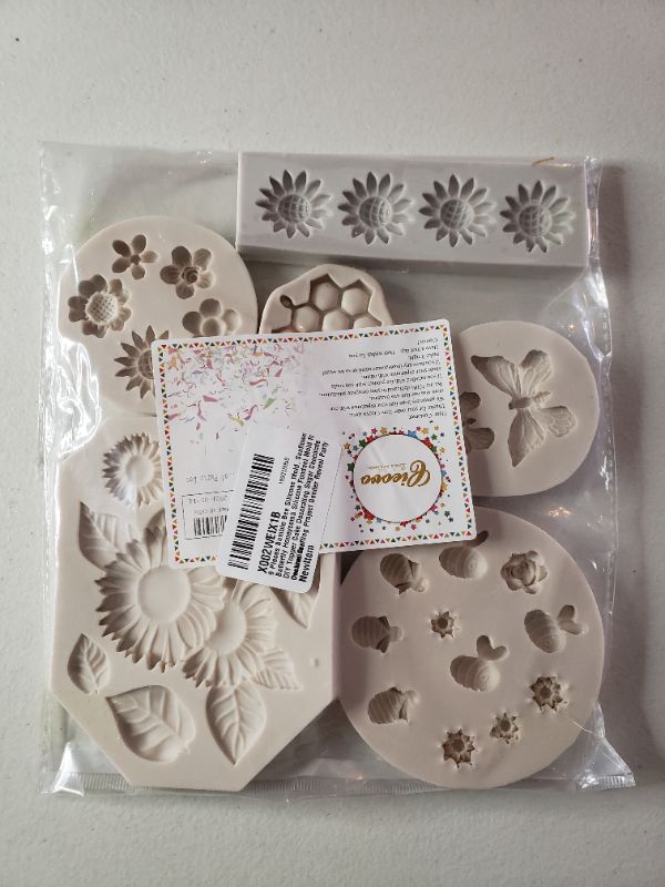 Photo 1 of 6 Piece Bumble Bee Silicone Molds For Cake Decorating & Chocolate Making.