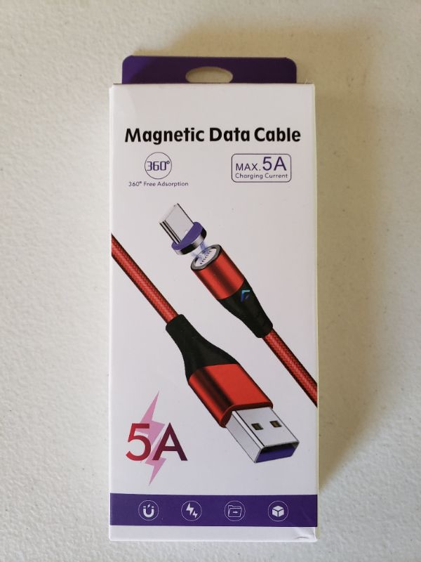 Photo 1 of Magnetic 3-in-1 Data Transmission Supported Fast Charging Cable 2X 3.3ft/1m 6 Dongles Included Compatible with iProducts/Android Devices/Gaming Consoles
