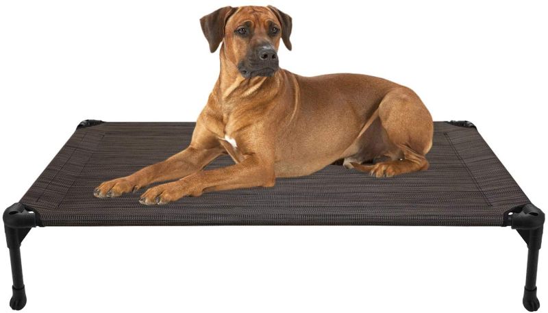 Photo 1 of Veehoo Cooling Elevated Dog Bed, Portable Raised Pet Cot with Washable & Breathable Mesh, No-Slip Rubber Feet for Indoor & Outdoor Use, Large, Brown
NOT COMPLETE