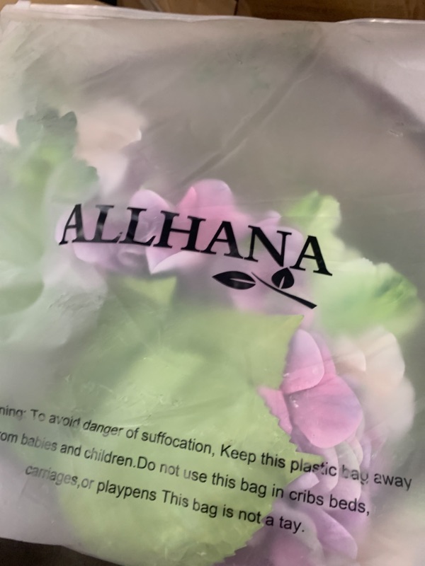 Photo 2 of ALLHANA Summer Wreath for Front Door Purple Flowers Green Leaves, 16-18 Inch Artificial Hydrangea Spring Wreaths for All Seasons Farmhouse Home Wedding Party Wall Window Decor
