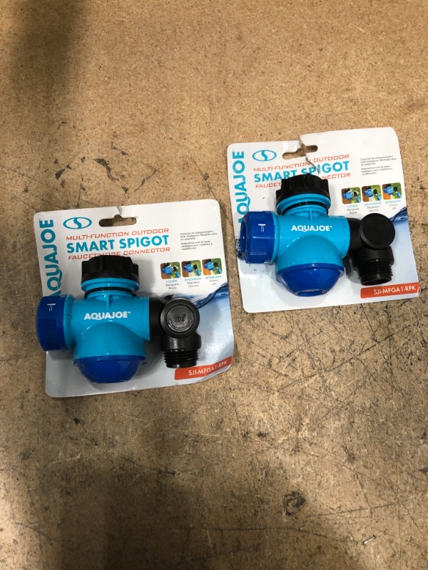 Photo 2 of 2 Packs of Aqua Joe SJI-MFGA1 Multi-Function Outdoor Faucet and Garden Hose Tap Connector