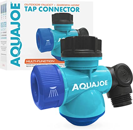 Photo 1 of 2 Packs of Aqua Joe SJI-MFGA1 Multi-Function Outdoor Faucet and Garden Hose Tap Connector