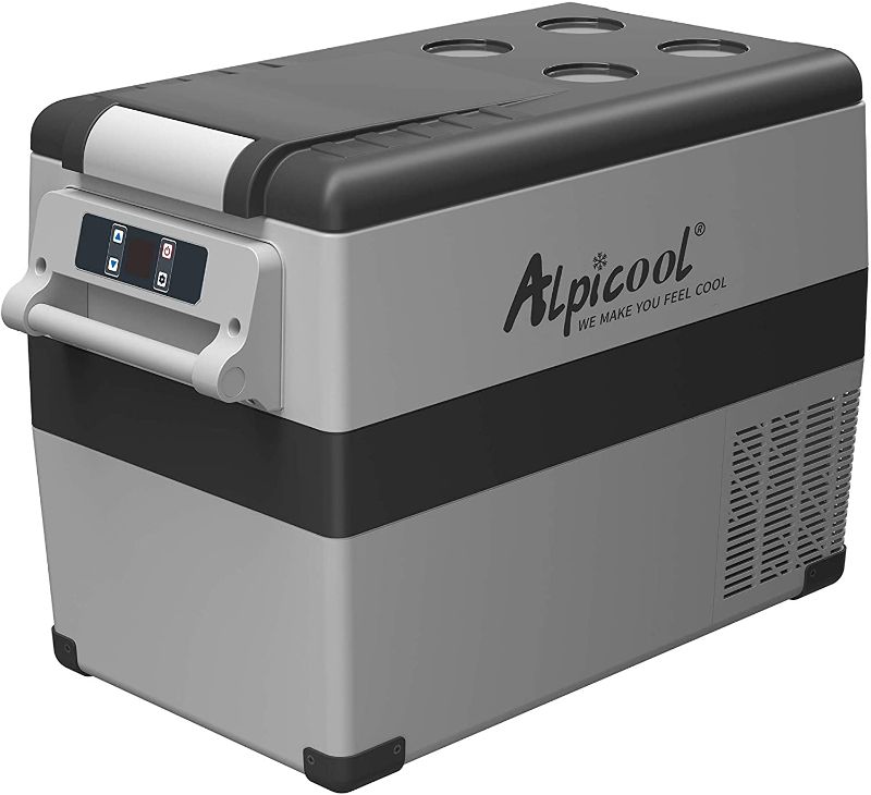 Photo 1 of Alpicool CF45 Portable Refrigerator 12 Volt Car Freezer 48 Quart(45 Liter) Vehicle, Car, Truck, RV, Boat, Mini fridge freezer for Driving, Travel, Fishing, Outdoor and Home -4°F to 68°F...
***MISSING AC POWER CORD****, *previously opened*, **damaged**

