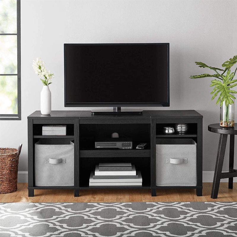 Photo 1 of *SEE notes*
Mainstays Parsons Cubby TV Stand for TVs up to 50", True Black Oak, 20.87” H x 45.39” W x 15.75” D
