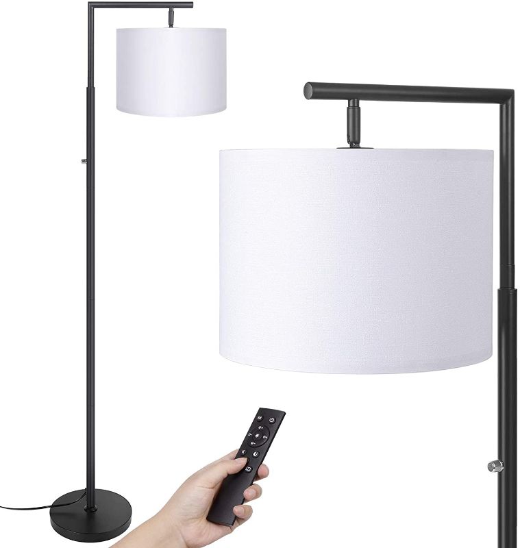 Photo 1 of *MISSING shade, light bulb and remote* 
Yang Hong Yu Floor Lamp, Stepless Brightness &4 Color Temperature Modern Standing Shade Led Floor Lamp with Remote & Rotary Switch Control Classic Standing Lamp for Living Room and Bedroom (Black)
