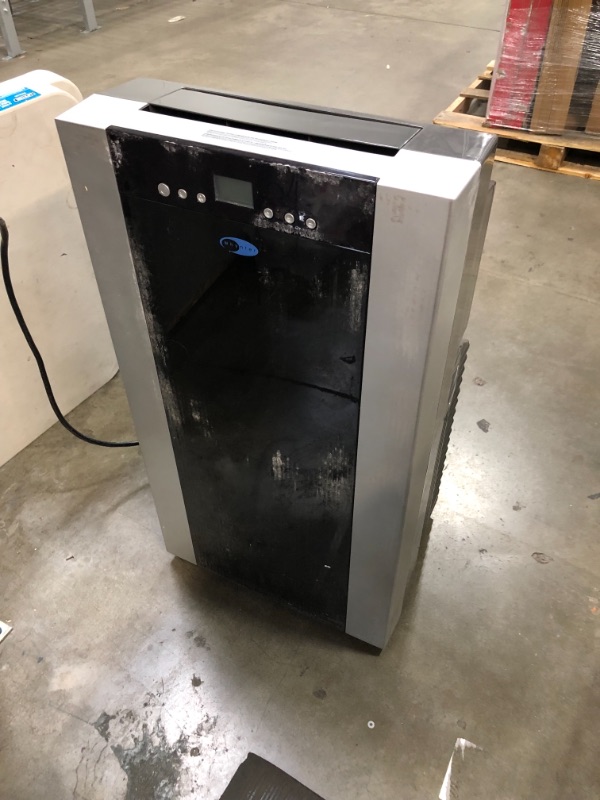 Photo 2 of *USED*
*MISSING remote* 
Whynter ARC-14S 14,000 BTU Dual Hose Portable Air Conditioner, Dehumidifier, Fan with Activated Carbon Filter Plus Storage Bag for Rooms up to 500 sq ft, Platinum and Black, 19? W x 16? D x 35.5? H
